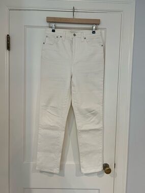 Madewell Creamy White High-Rise Straight Jeans - Women